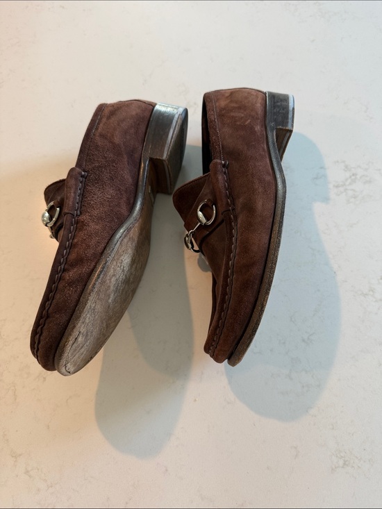 Gucci Mens Classic Brown Suede Horse Bit Loafers - Men main image 7